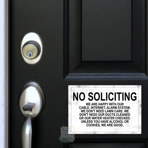 No Soliciting Door Sign Magnet