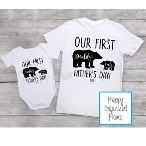 First Father's Day T-shirt and Body Suit Set