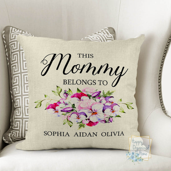 Personalized This Grandma belongs to printed Home Decor pillow Throw Cushion.