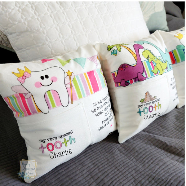 Tooth fairy Pocket Pillows - Personalized