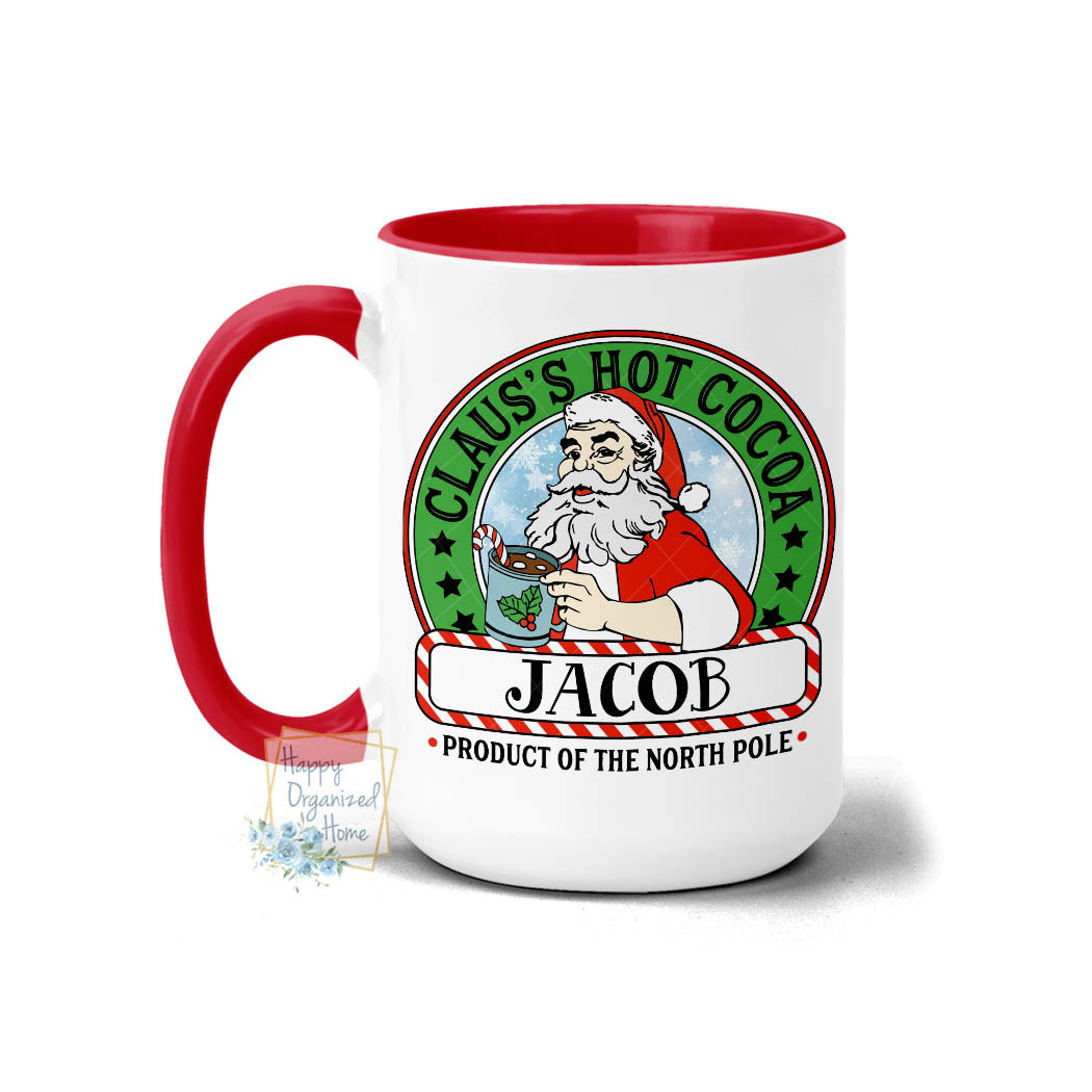 Hot Cocoa Santa Personalized Mug