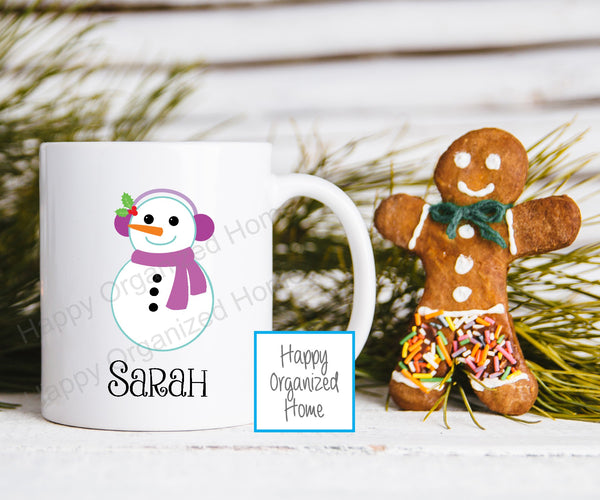 Snowman Personalized  Kids Unbreakable mug