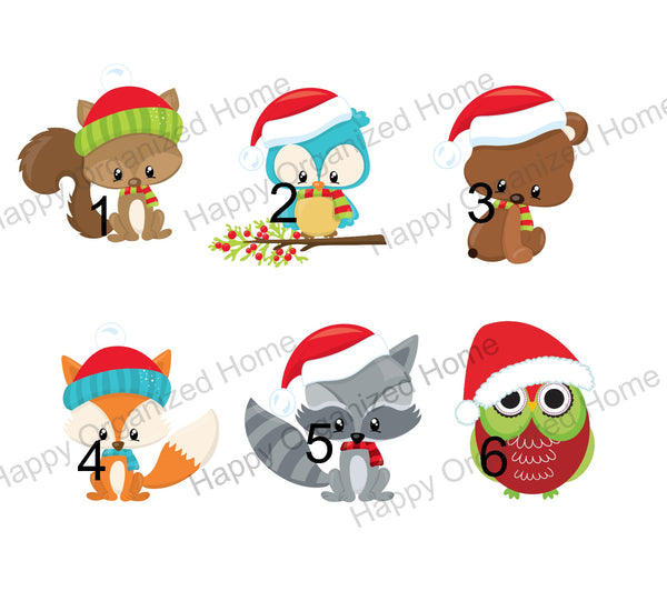 Christmas Woodland Characters Personalized Kids Unbreakable mug
