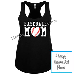 Baseball Mom Tank or Tshirt