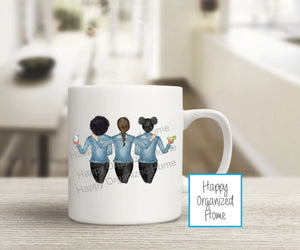 Best Friends Set of 3 - Personalized Mugs and Tumblers