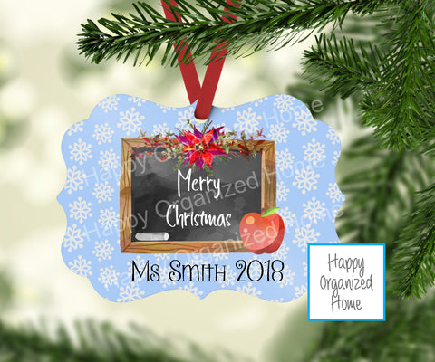 Teacher Personalized Christmas Ornament