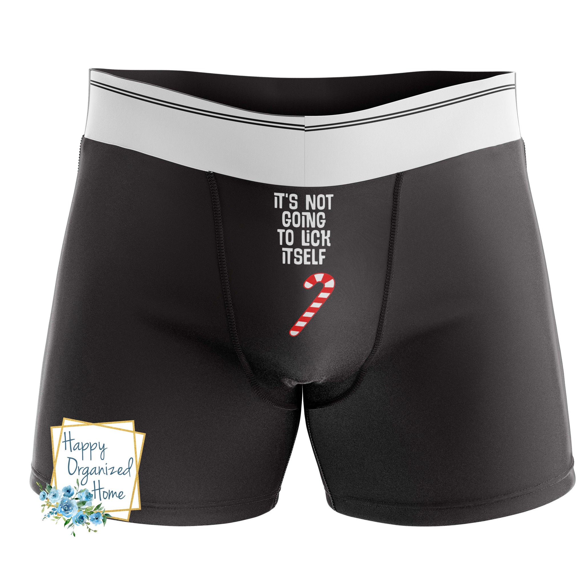 It's not going to lick itself Candy Cane -  Men's Naughty Boxer Briefs