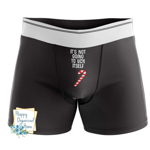It's not going to lick itself Candy Cane -  Men's Naughty Boxer Briefs