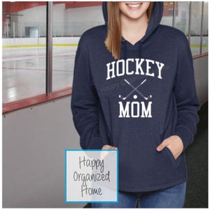 Hockey Mom Personalized On back of Hoodie - Comfy Supersoft Hoodie
