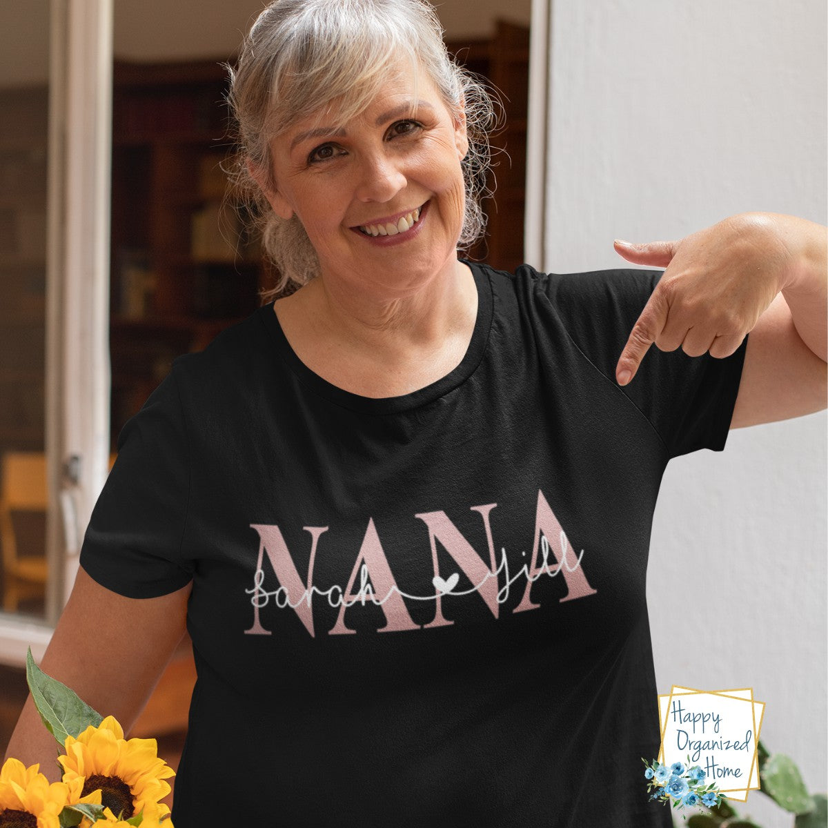 Nana Shirt with Grand childrens names -  Personalized Grandparent shirt - ladies t-shirt