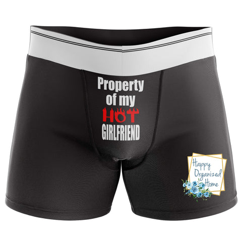 Property of my HOT girlfriend - Men's Naughty Boxer Briefs