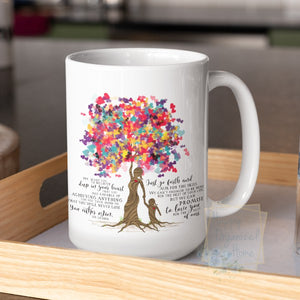 Love you for the rest of our lives, Heart Tree Mug - Coffee Mug  Tea Mug