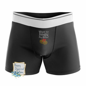 Want to Jingle my Bells? -  Men's Naughty Boxer Briefs